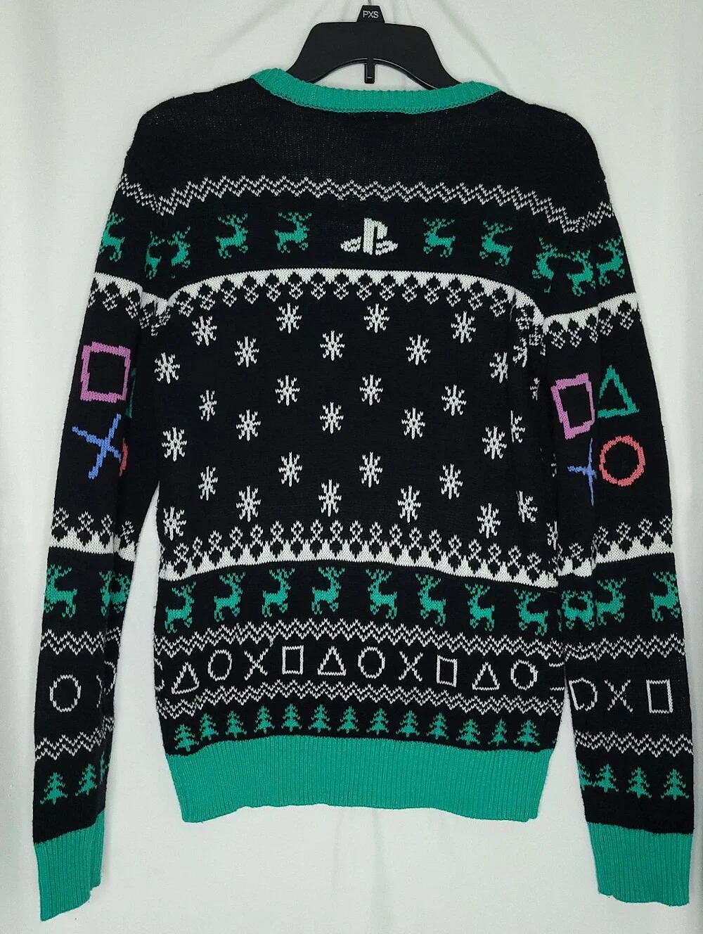 GEEKNET Playstation Men's Ugly Christmas/Holiday Crewneck Pullover Sweater SMALL